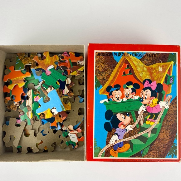 Mickey Mouse jigsaw puzzle, vintage Whitman 1969, 99 piece, 10" x 13" - Picture 3 of 11